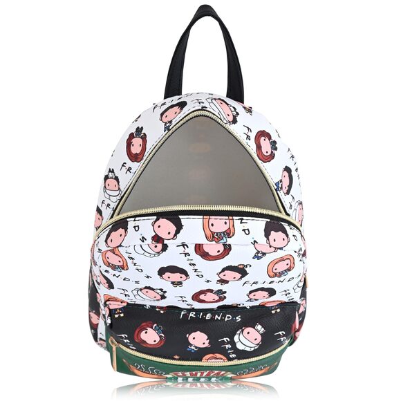 friends backpack mini Loungefly F.R.I.E.N.D.S. Chibi Character All-Over Print and printed details FRIENDS Central Perk Mini Backpack